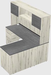 L-shaped office desk