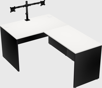 L-shaped office desk
