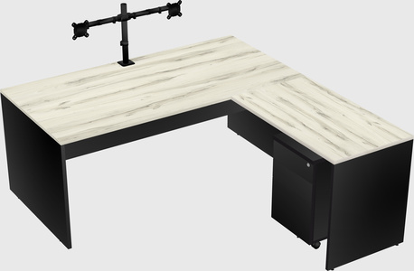 L-shaped office desk