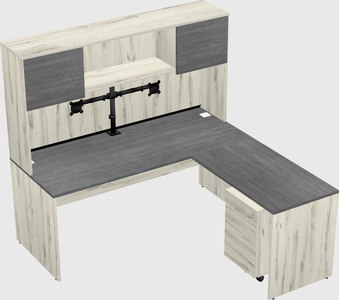L-shaped office desk