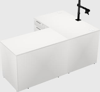 L-shaped office desk