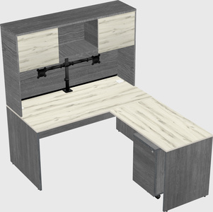 L-shaped office desk