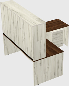 L-shaped office desk