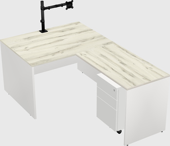 L-shaped office desk