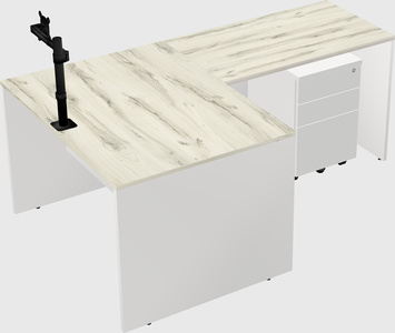 L-shaped office desk