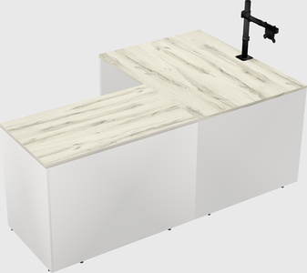 L-shaped office desk