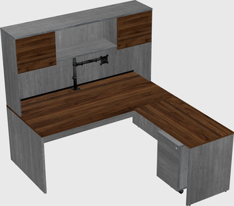 L-shaped office desk