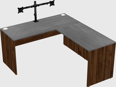 L-shaped office desk