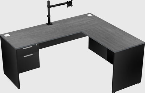 L-shaped office desk