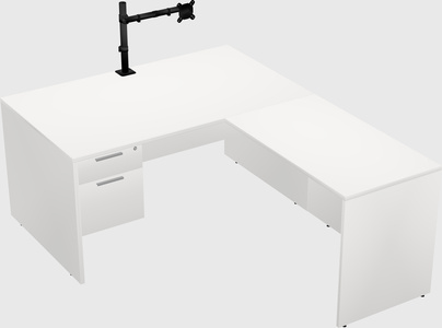 L-shaped office desk