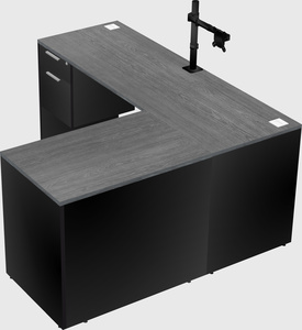 L-shaped office desk