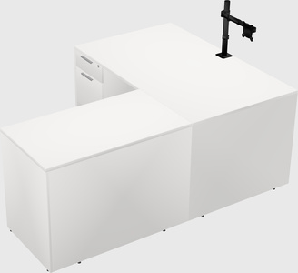 L-shaped office desk