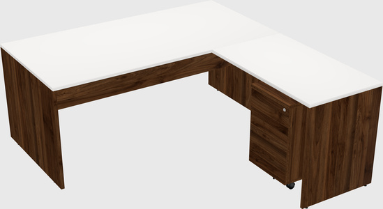 L-shaped office desk