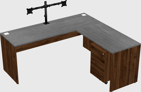 L-shaped office desk
