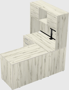 L-shaped office desk