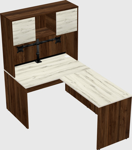 L-shaped office desk