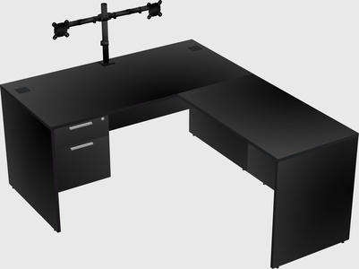 L-shaped office desk