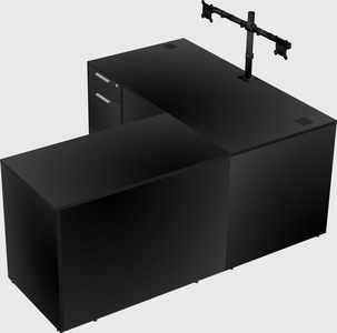 L-shaped office desk