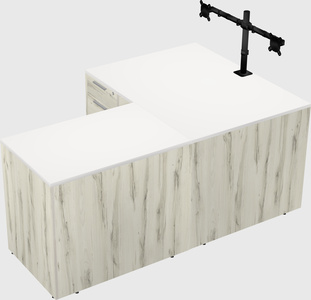 L-shaped office desk