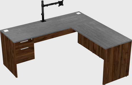 L-shaped office desk