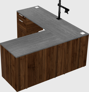 L-shaped office desk