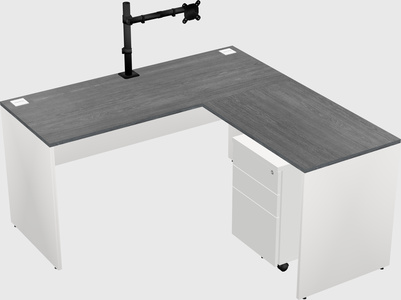 L-shaped office desk