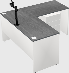 L-shaped office desk