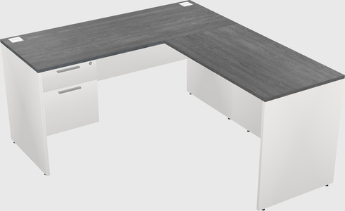 L-shaped office desk