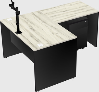 L-shaped office desk