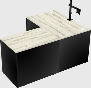 L-shaped office desk