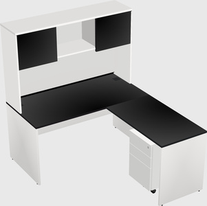L-shaped office desk