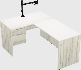 L-shaped office desk