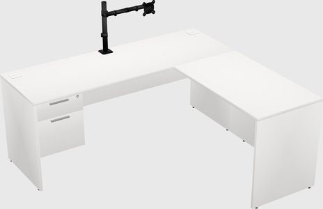 L-shaped office desk