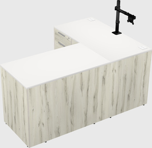 L-shaped office desk