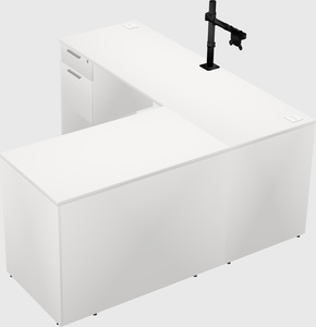 L-shaped office desk