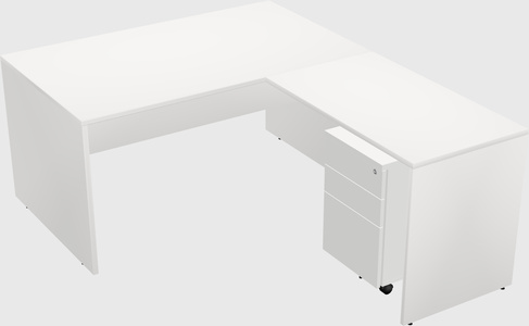 L-shaped office desk