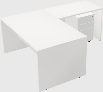 L-shaped office desk