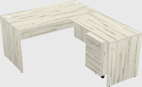 L-shaped office desk