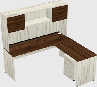 L-shaped office desk