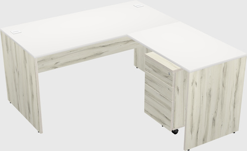 L-shaped office desk
