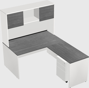 L-shaped office desk