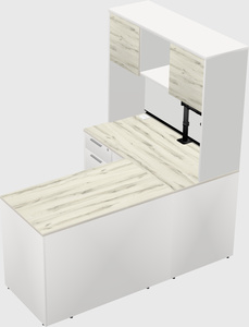 L-shaped office desk