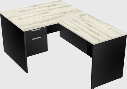 L-shaped office desk