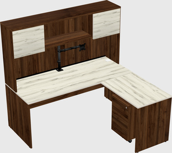 L-shaped office desk