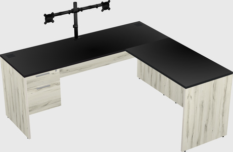 L-shaped office desk