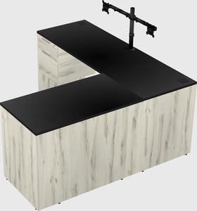L-shaped office desk