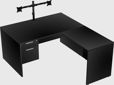 L-shaped office desk