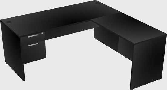 L-shaped office desk
