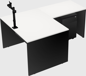 L-shaped office desk