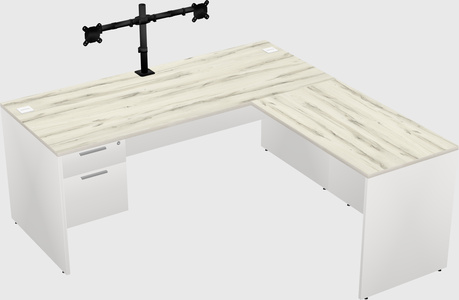 L-shaped office desk
